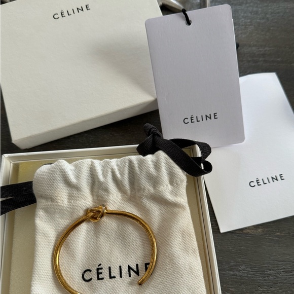 Celine Knot Extra Thin Gold Plated Bracelet - Picture 1 of 9